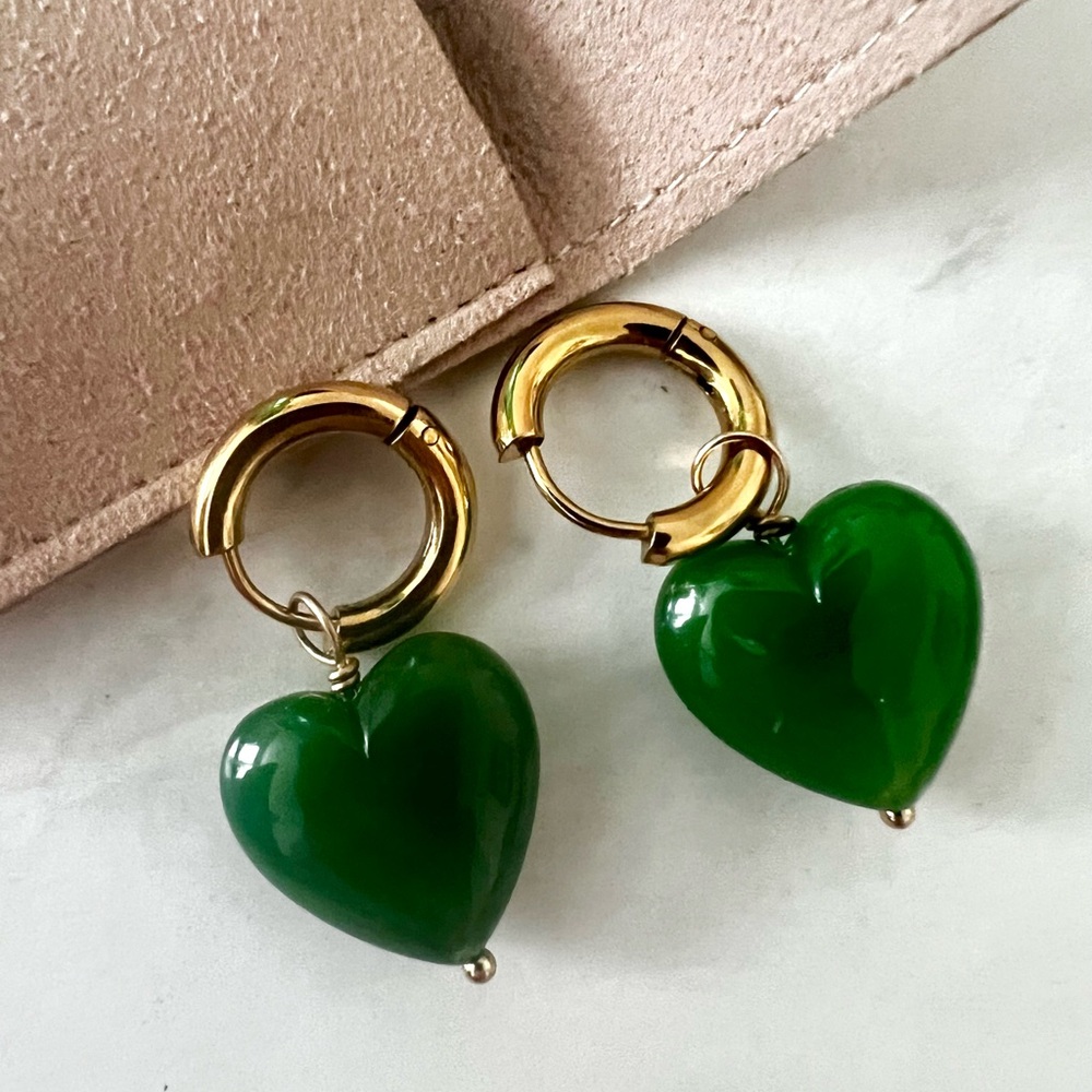 Azeria Charlie Heart hoop Earrings